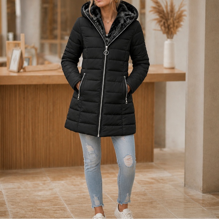 Cozelle – Quilted Hooded Insulated Puffer Coat