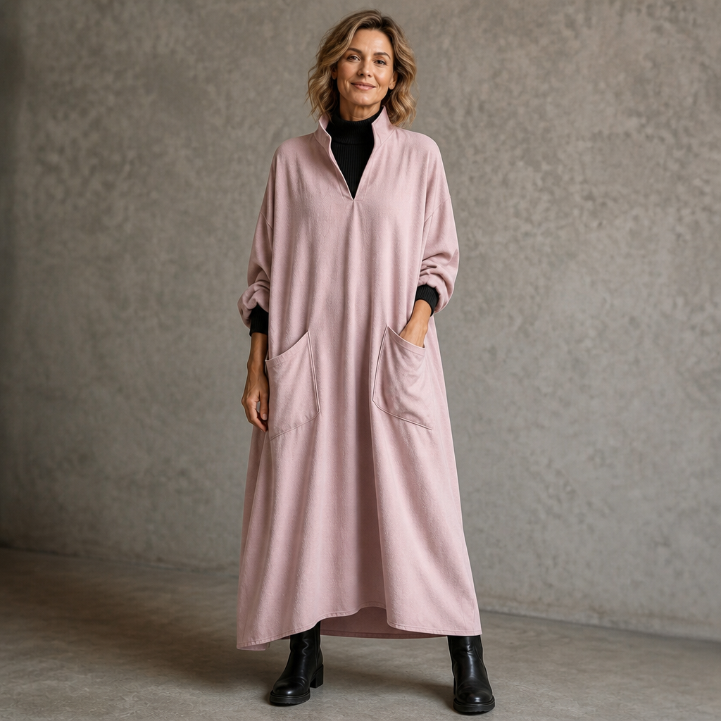 Wearbella – Cocoon Taper Mock Neck Midi Dress