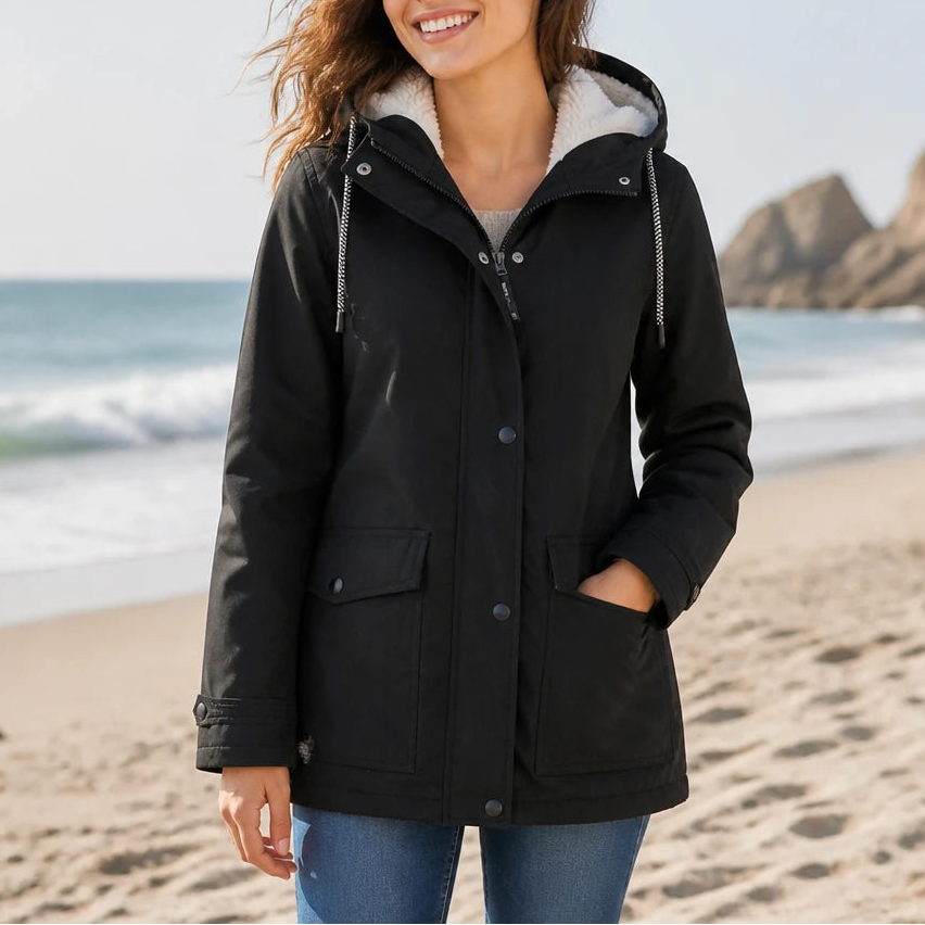 Windora – Fleece-Lined Hooded Winter Jacket