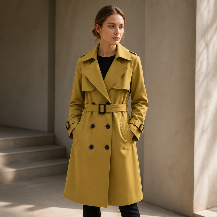 Winterly – Belted Mid-Length Structured Trench Coat