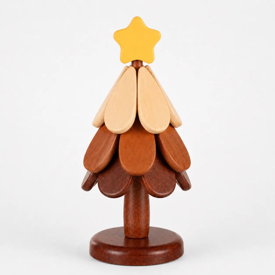 Pinecrest – Wooden Look Christmas Tree Trivet Set with Gravity
