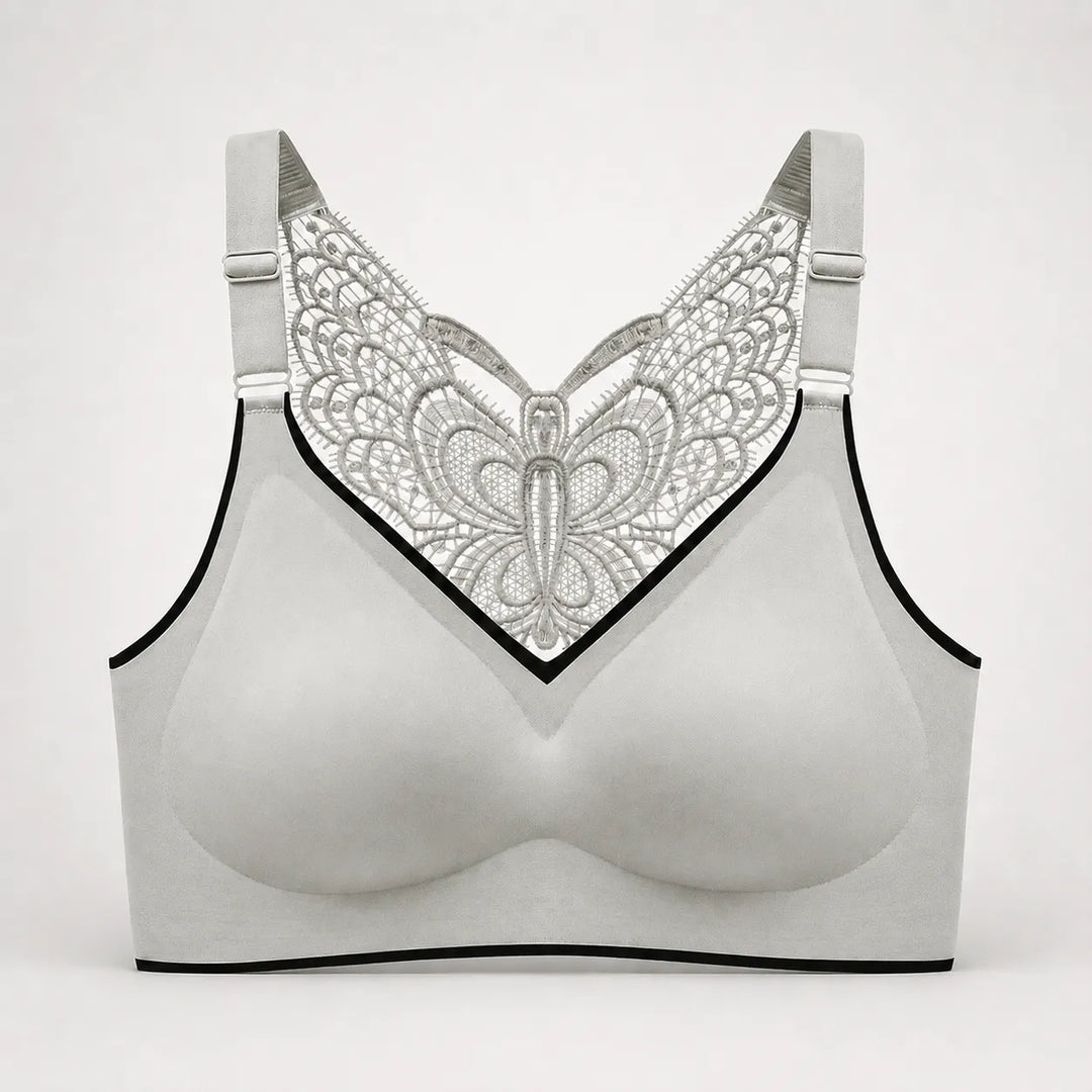 Solivia – Wireless Butterfly Back Bra with Seamless Ice Silk Look Cups