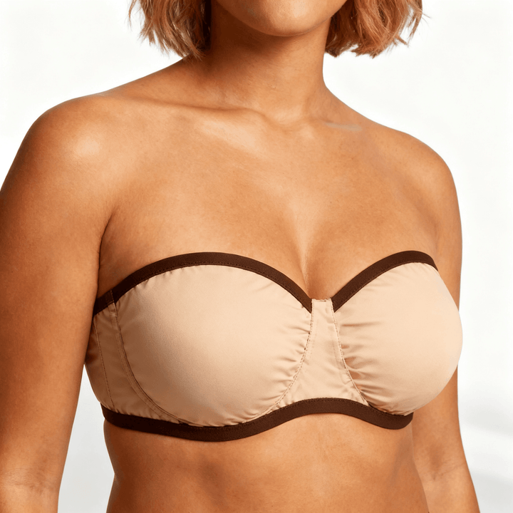 Velaire – Breathable Strapless Bra for Full Busts Nude Beige