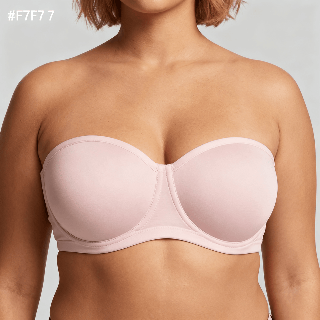 Velaire – Breathable Strapless Bra for Full Busts Pale Pink / 32B