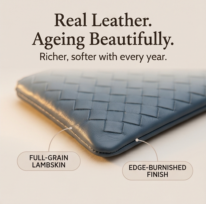 Veloura – Handwoven Lambskin Card Wallet