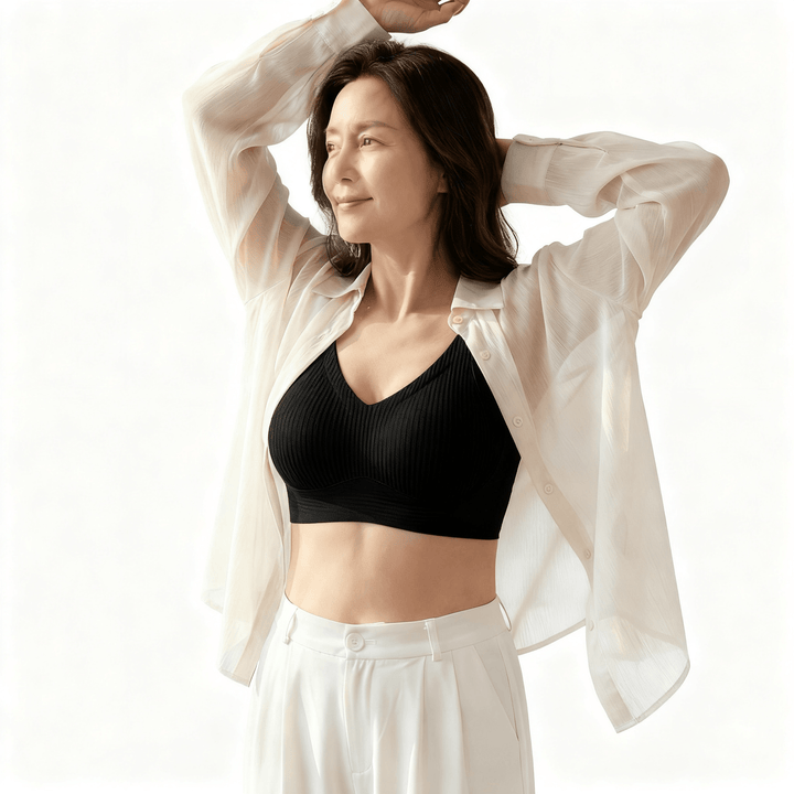 Veluna – 3D Lift Wireless Bra for All Day Comfort Black