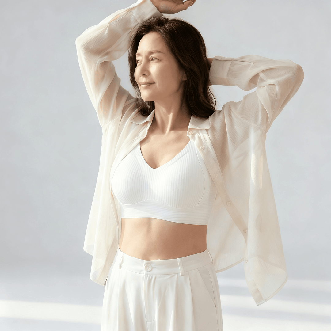 Veluna – 3D Lift Wireless Bra for All Day Comfort White