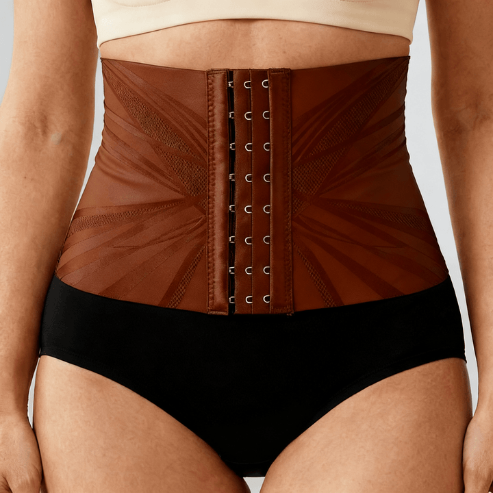 Veluna – Adjustable High Waist Tummy Control Panty Brown
