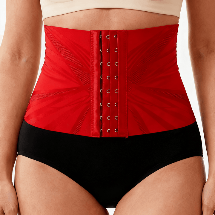 Veluna – Adjustable High Waist Tummy Control Panty Red