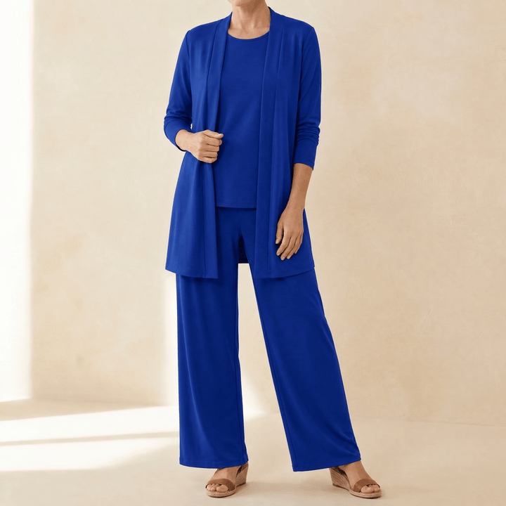 Veluna – Elegant 3 Piece Matching Set Blue / S