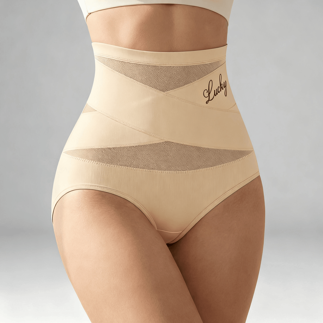 Veluna – High Waist Tummy Control Shaping Panties Beige / S