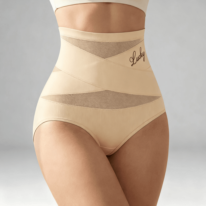 Veluna – High Waist Tummy Control Shaping Panties Beige / S