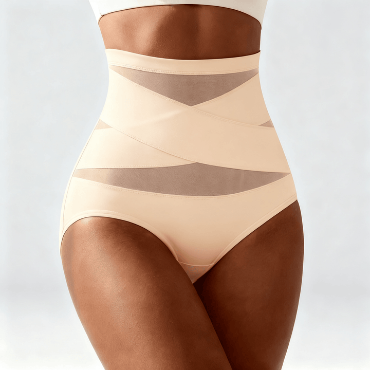 Veluna – High Waist Tummy Control Shaping Panties Beige