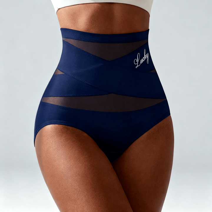 Veluna – High Waist Tummy Control Shaping Panties Navy blue / S
