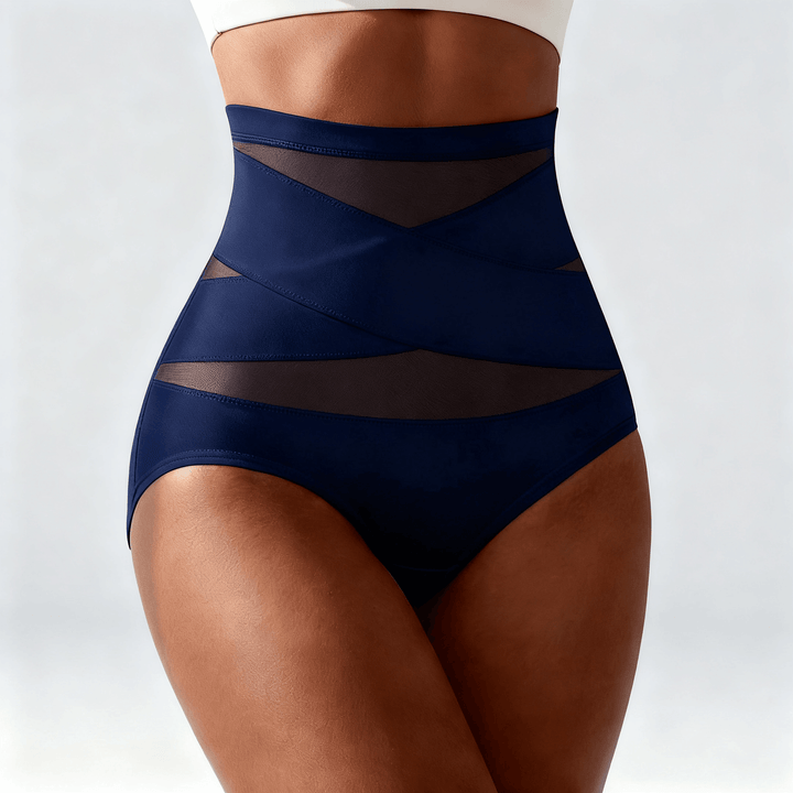 Veluna – High Waist Tummy Control Shaping Panties Navy blue