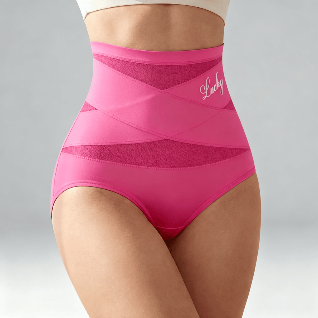 Veluna – High Waist Tummy Control Shaping Panties Pink / S