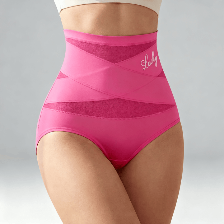 Veluna – High Waist Tummy Control Shaping Panties Pink / S