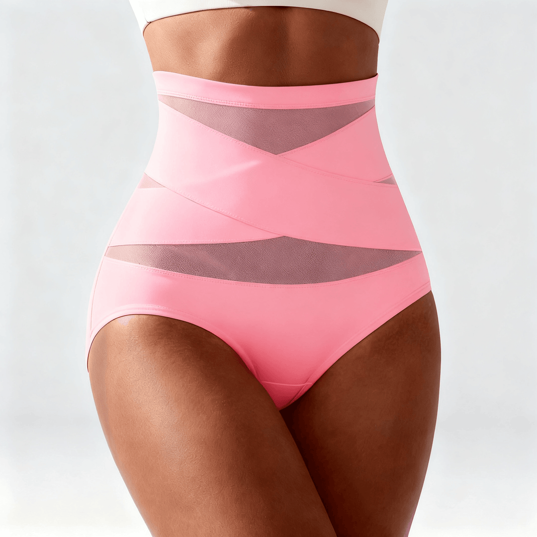 Veluna – High Waist Tummy Control Shaping Panties Pink
