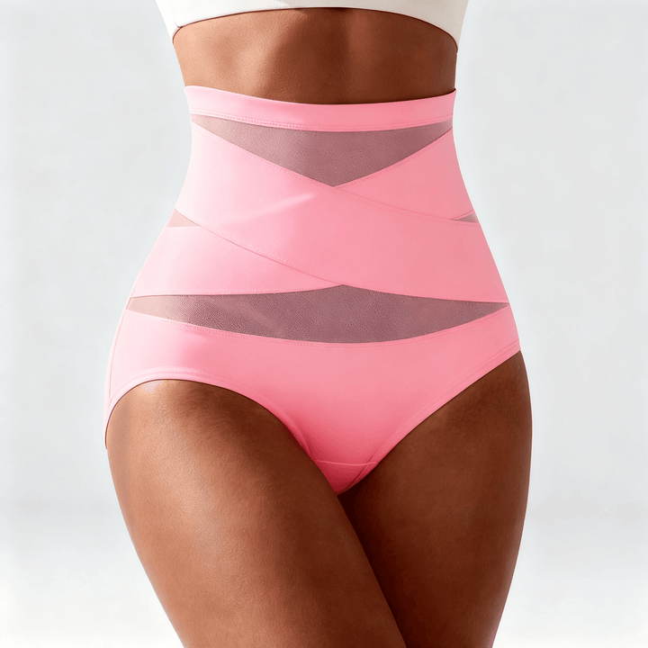 Veluna – High Waist Tummy Control Shaping Panties Pink