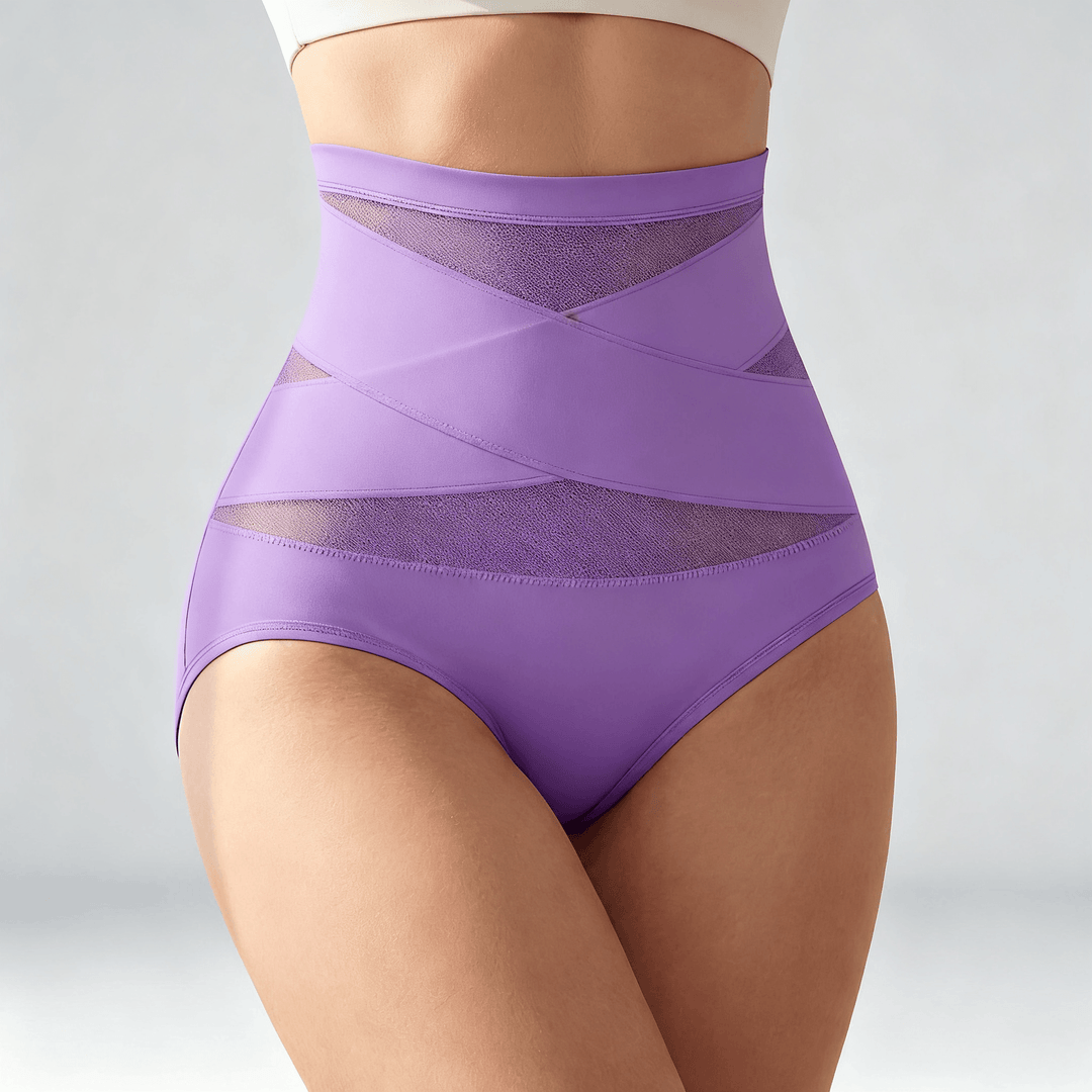Veluna – High Waist Tummy Control Shaping Panties Purple / S