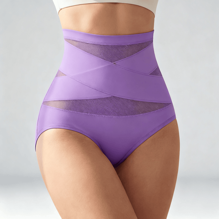 Veluna – High Waist Tummy Control Shaping Panties Purple / S