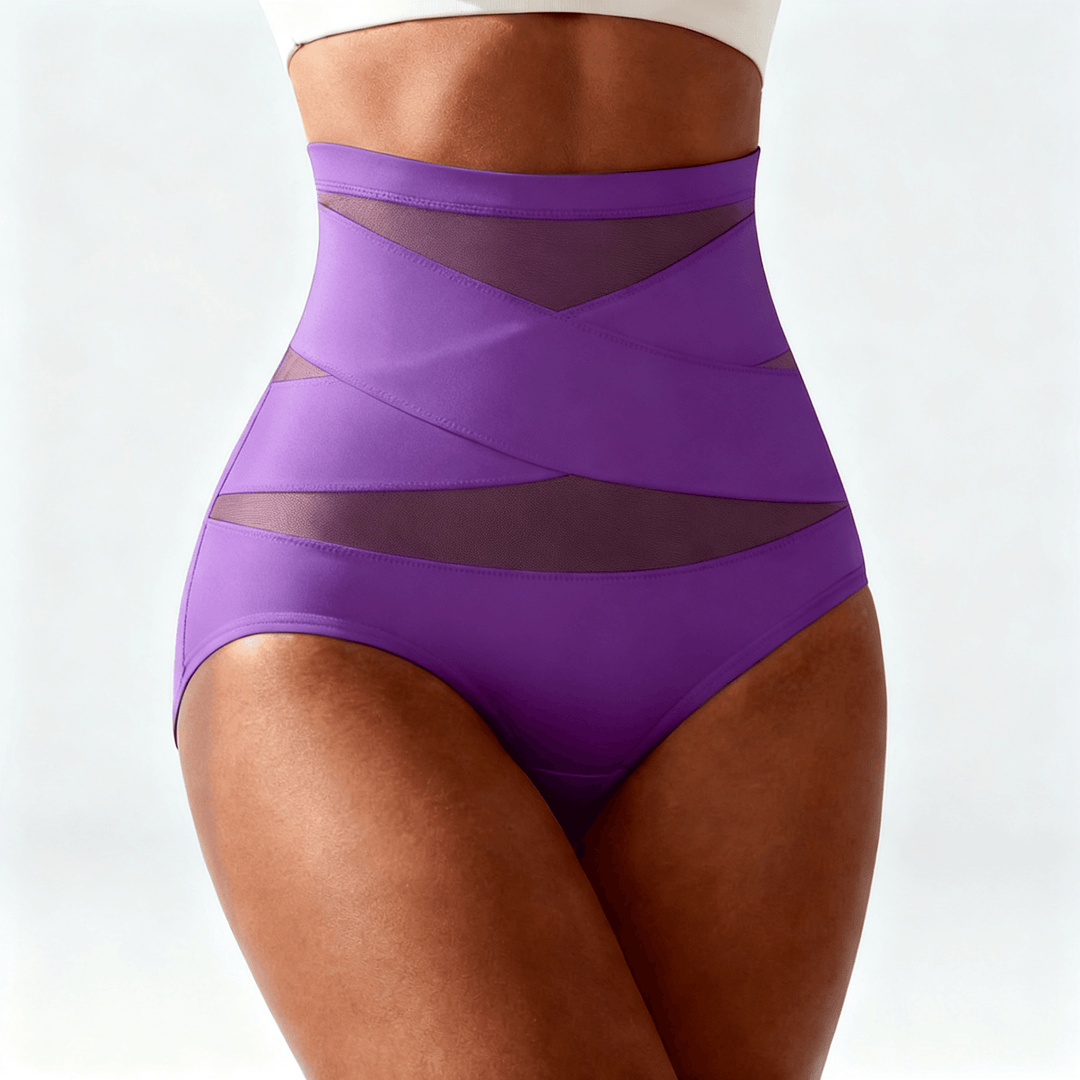 Veluna – High Waist Tummy Control Shaping Panties Purple