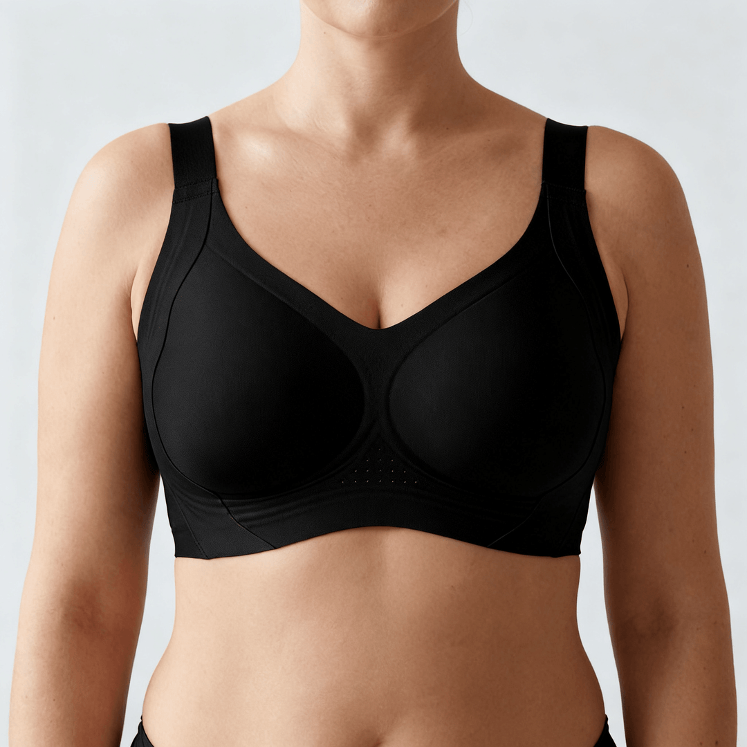 Veluna – Invisible Wide Band Wireless Support Bra Black / S