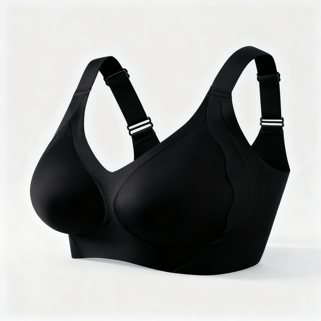 Veluna – Invisible Wide Band Wireless Support Bra Black