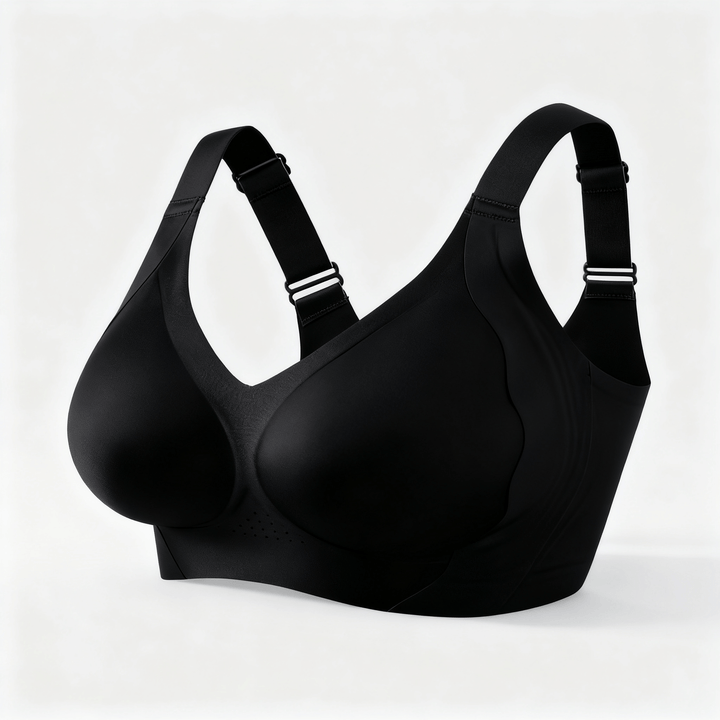 Veluna – Invisible Wide Band Wireless Support Bra Black