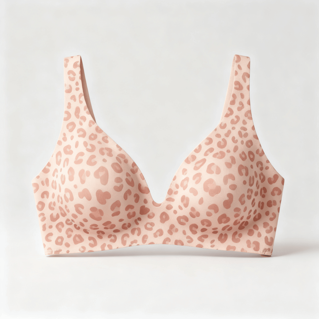 Veluna – Seamless Deep V Wireless Lift Bra Nude Pink