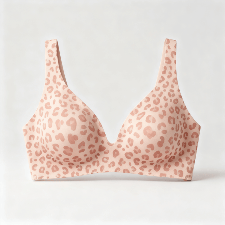 Veluna – Seamless Deep V Wireless Lift Bra Nude Pink