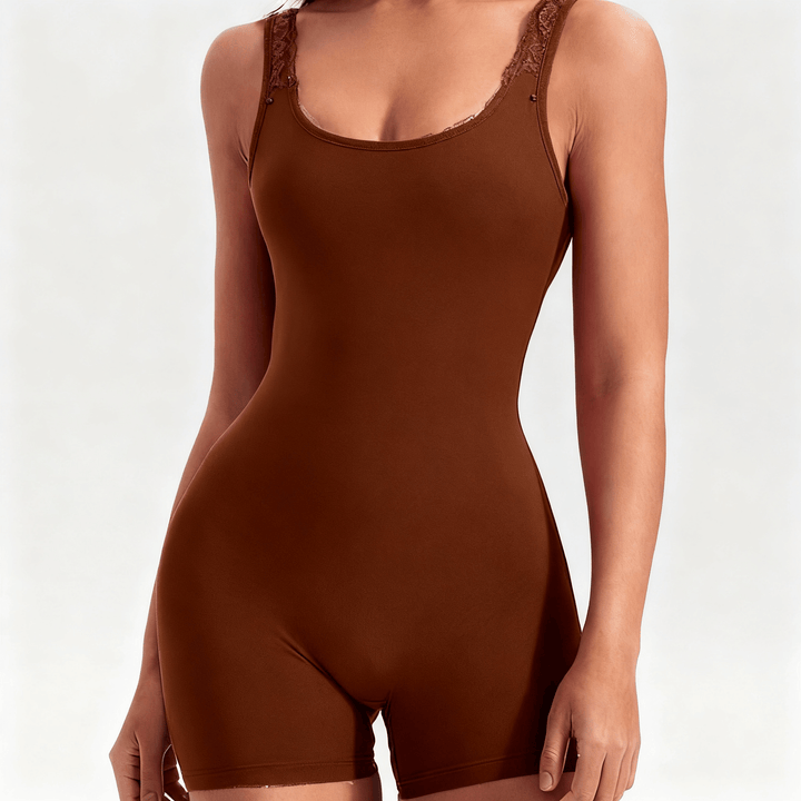 Veluna – Seamless Full Body Shaping Bodysuit Brown