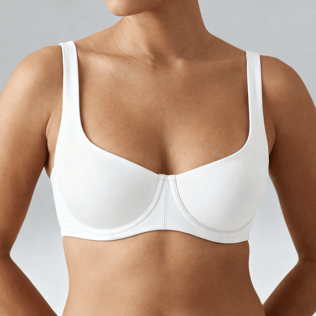 Veluna - Seamless Unlined Balconette Bra White / 34B