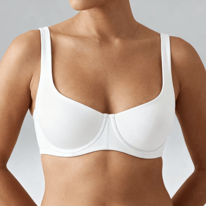 Veluna - Seamless Unlined Balconette Bra White / 34B