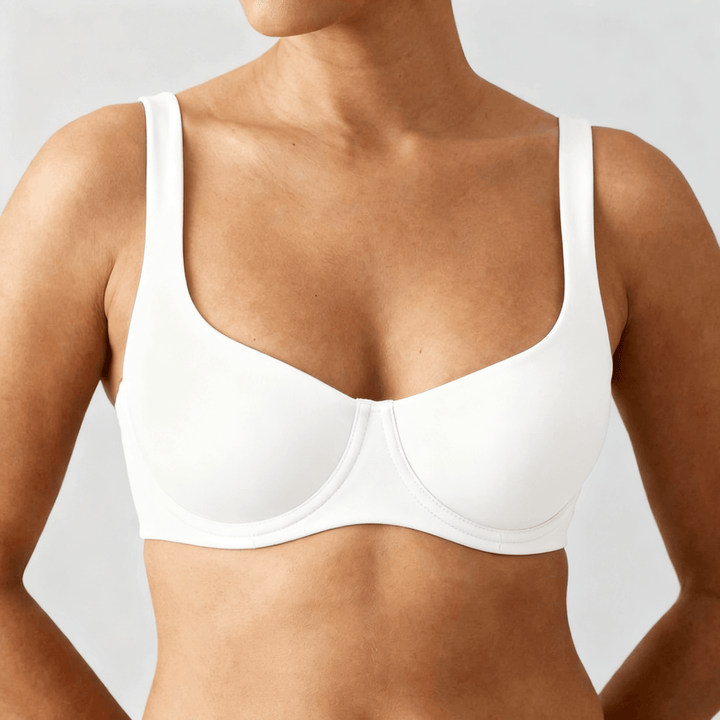 Veluna - Seamless Unlined Balconette Bra White