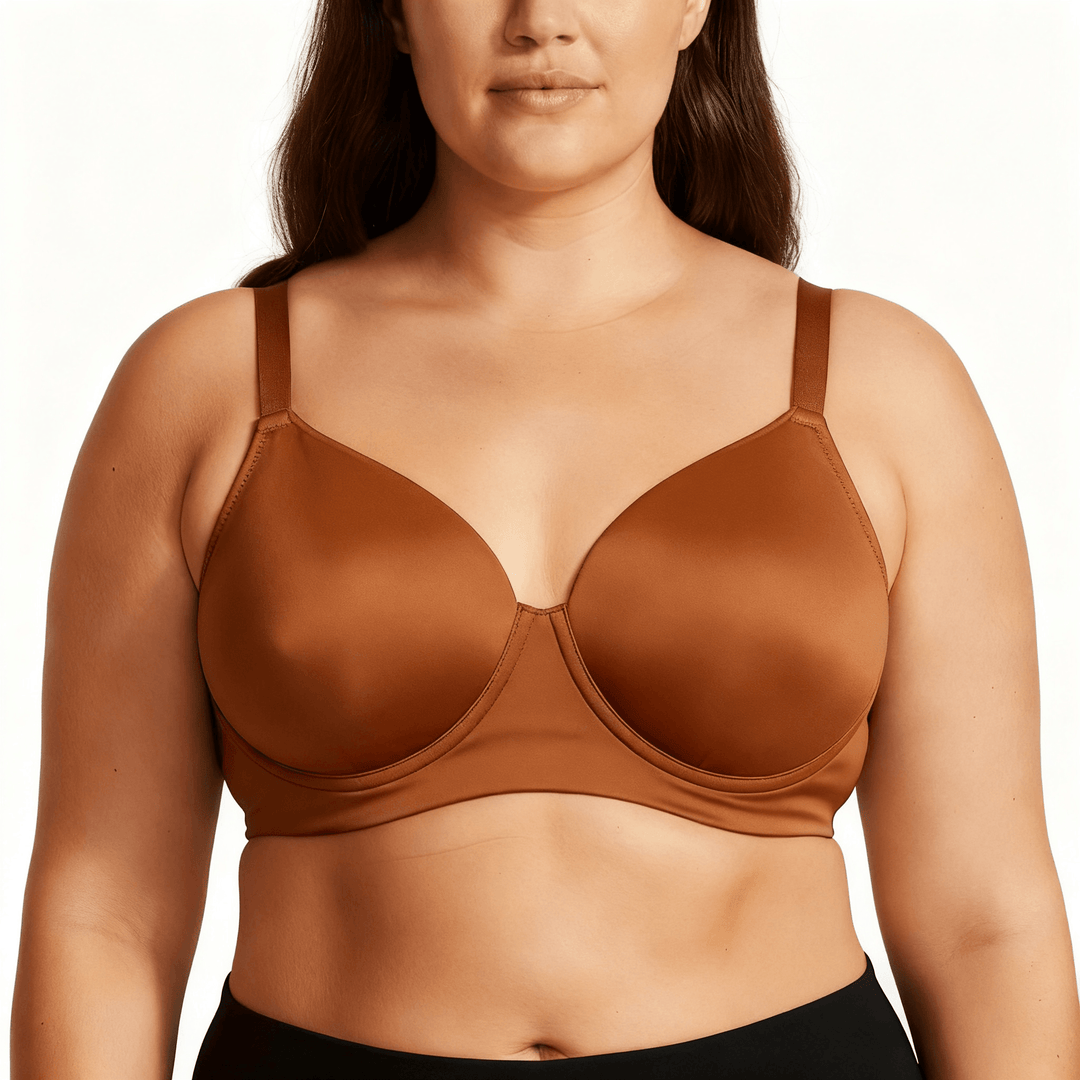 Veluna – Wide-Band Full-Bust Shaping Bra Cocoa Brown