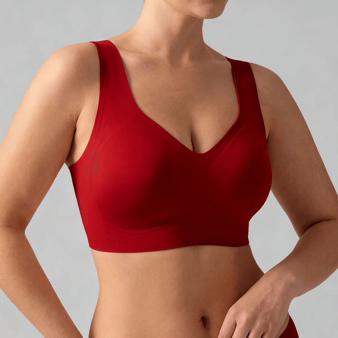 Veluna – Wire Free Lifting Jelly Bra Red / M