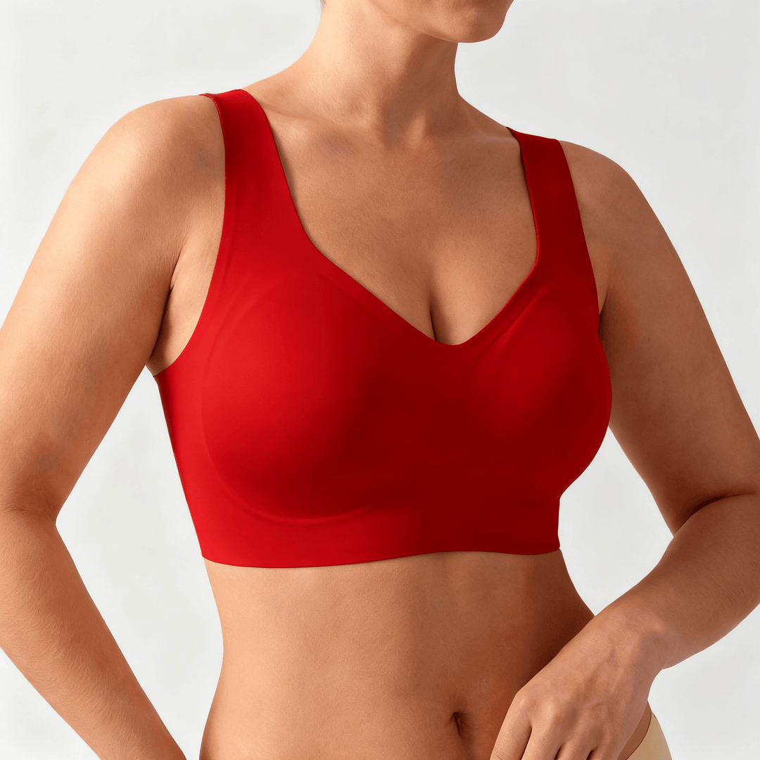 Veluna – Wire Free Lifting Jelly Bra Red