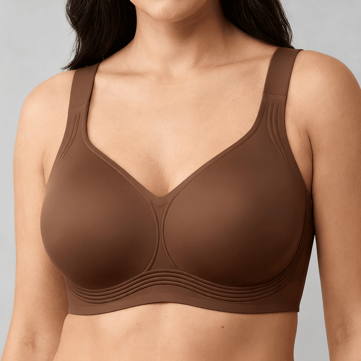Veluna – Wireless Full Coverage Support Bra Mocha / S