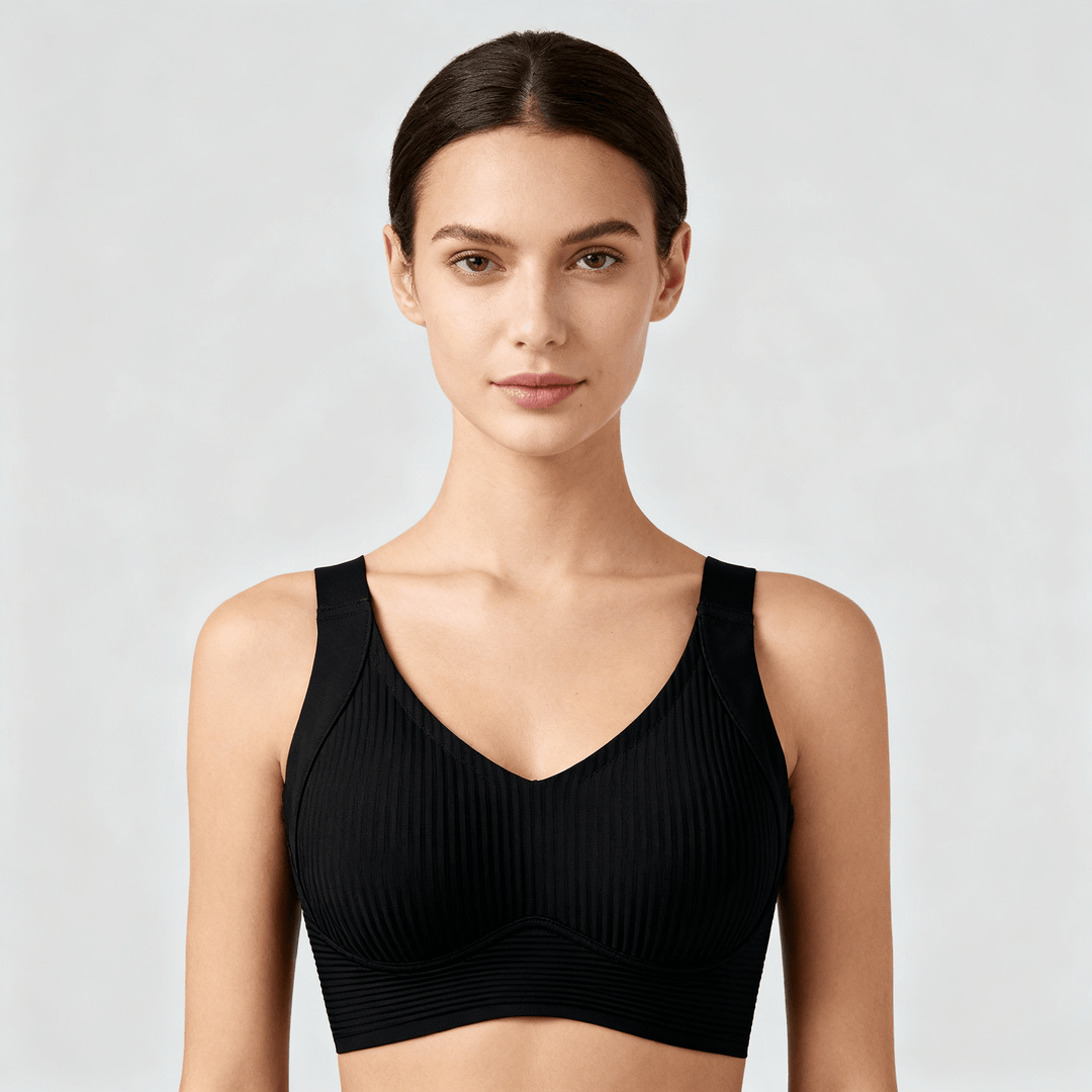 Veluna – Wireless Full Support Cooling Bra Black / M