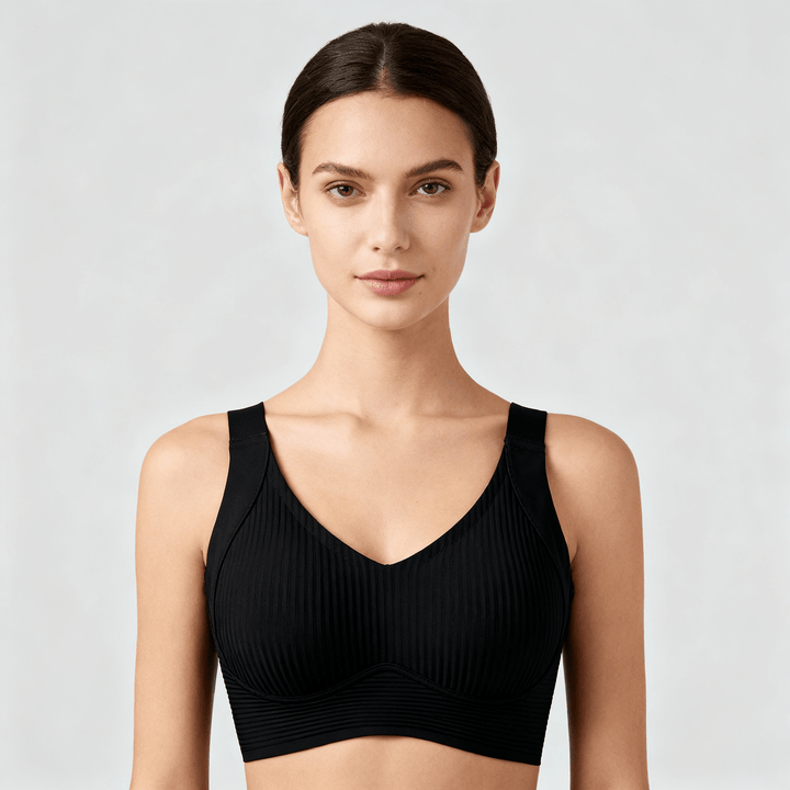 Veluna – Wireless Full Support Cooling Bra Black / M
