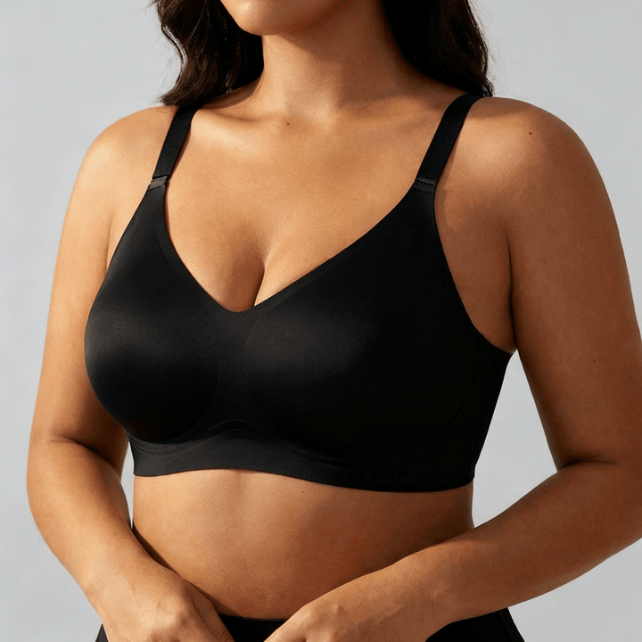 Veluna – Wireless Jelly Strip Bra for All Day Comfort Black / S / 1 piece