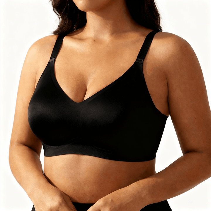 Veluna – Wireless Jelly Strip Bra for All Day Comfort Black