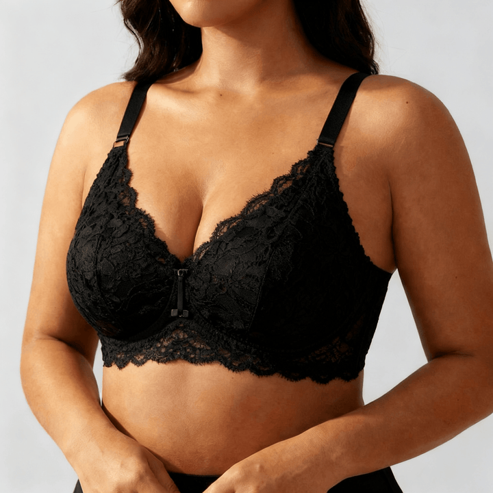 Veluna – Wireless Jelly Strip Bra for All Day Comfort Black