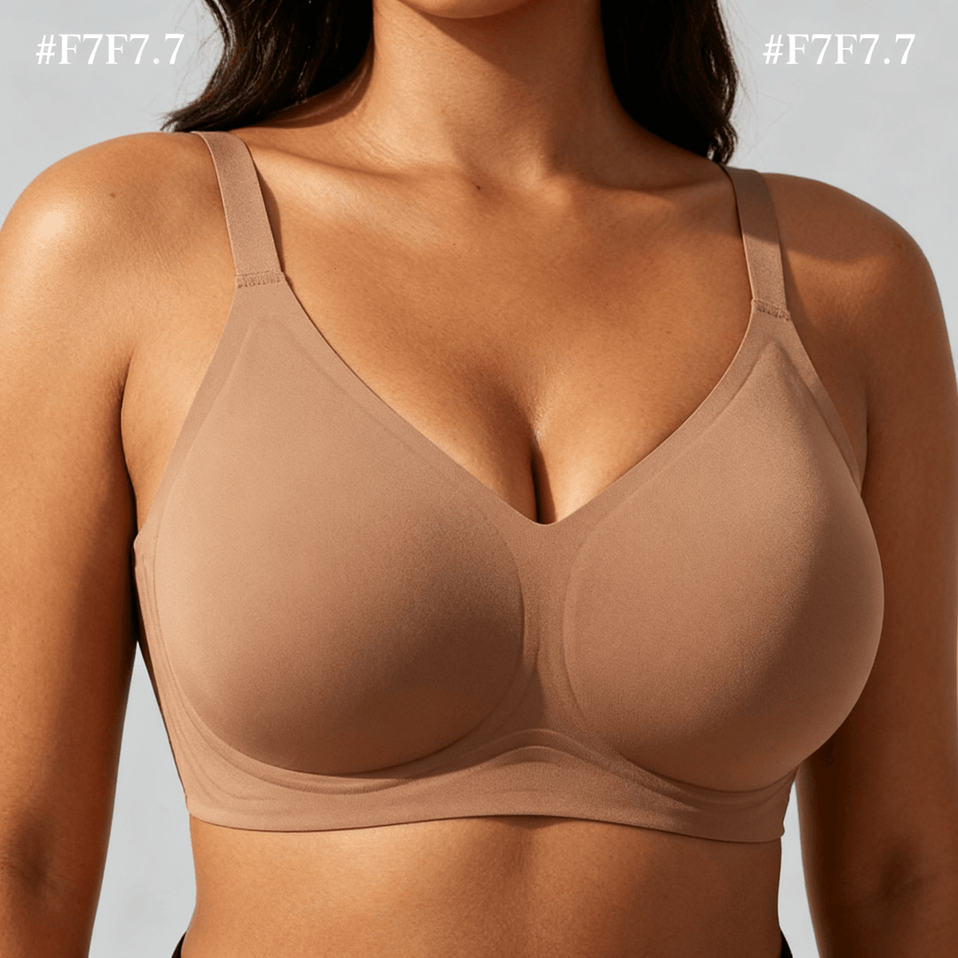 Veluna – Wireless Jelly Strip Bra for All Day Comfort Light brown / S / 1 piece