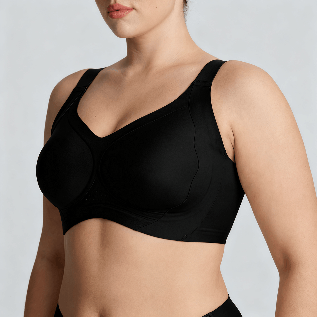 Veluna – Women's Full Coverage Wireless Support Bra Black / M