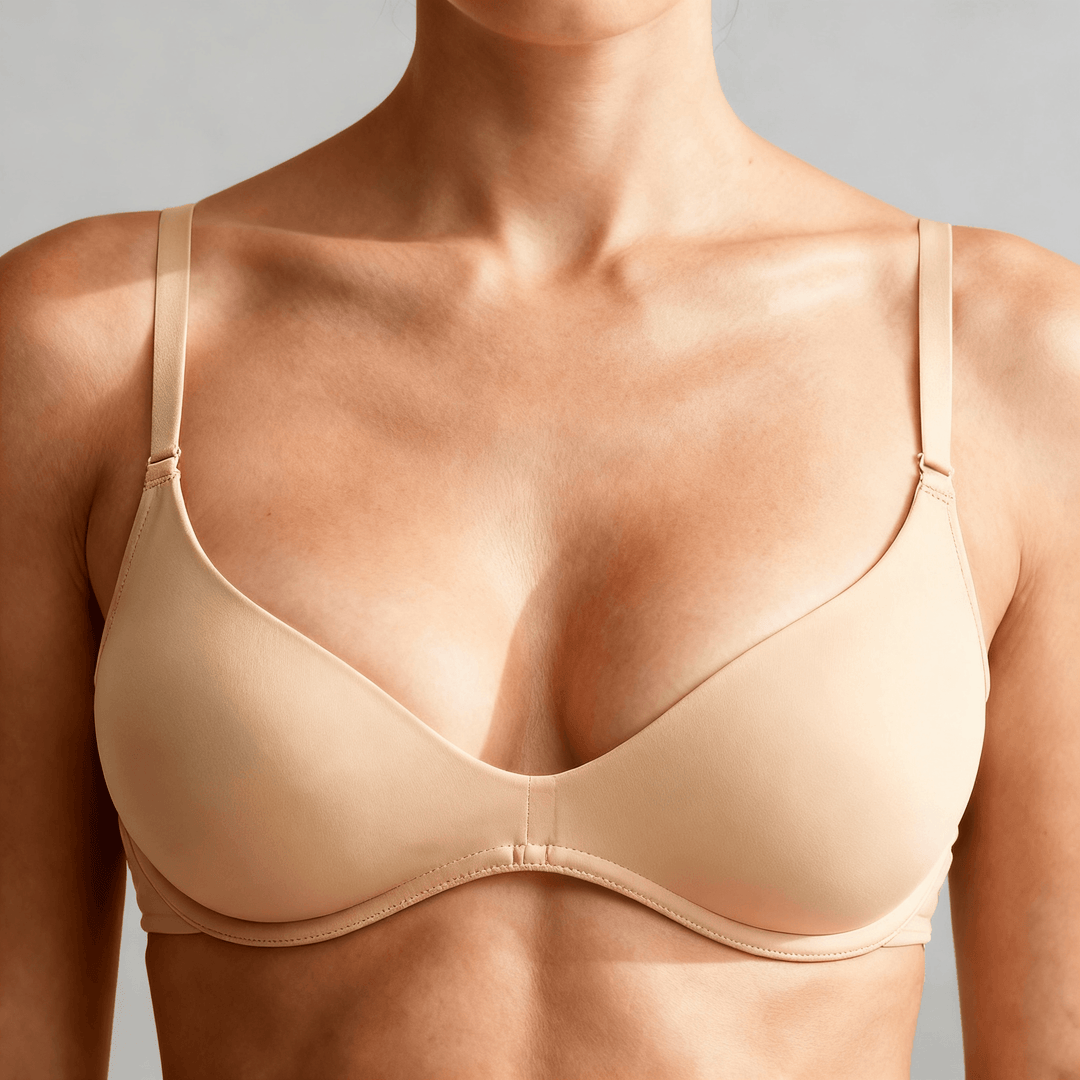 Veluna – Women's Invisible Plunge Bra Beige