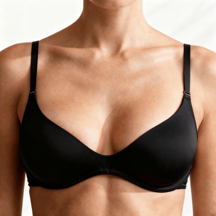 Veluna – Women's Invisible Plunge Bra Black