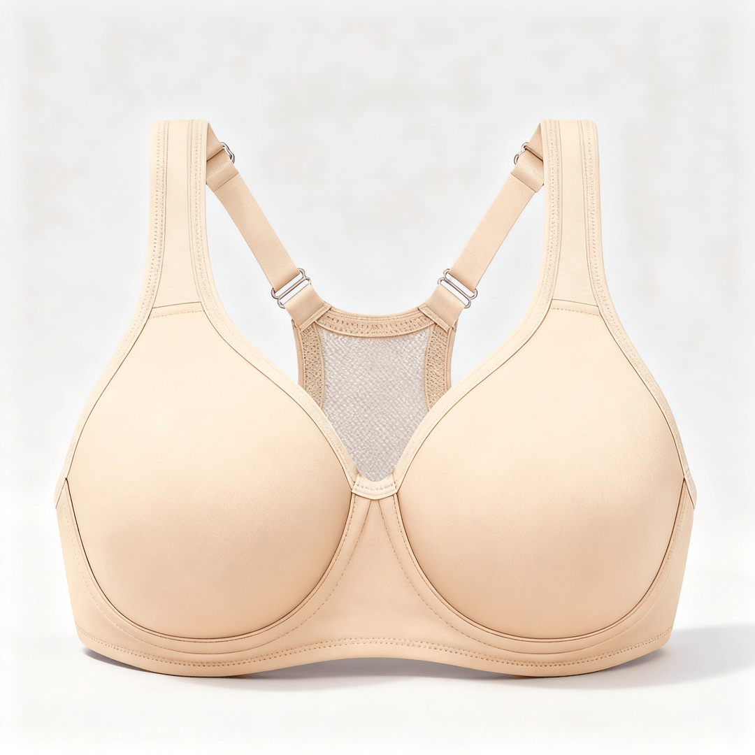 Velura™ – External Underwire Sports Bra for Lasting Comfort Beige