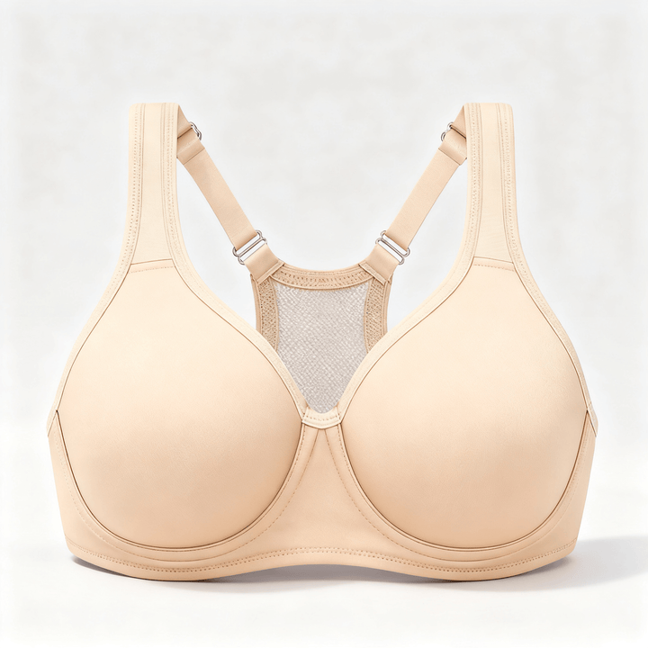 Velura™ – External Underwire Sports Bra for Lasting Comfort Beige